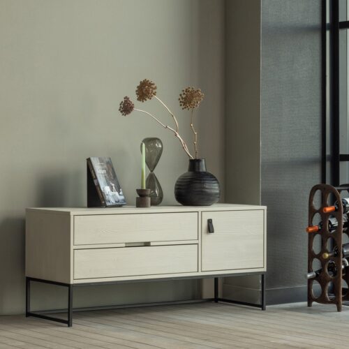 TV-meubel Silas Grenen 120cm - Dust - Afbeelding 2