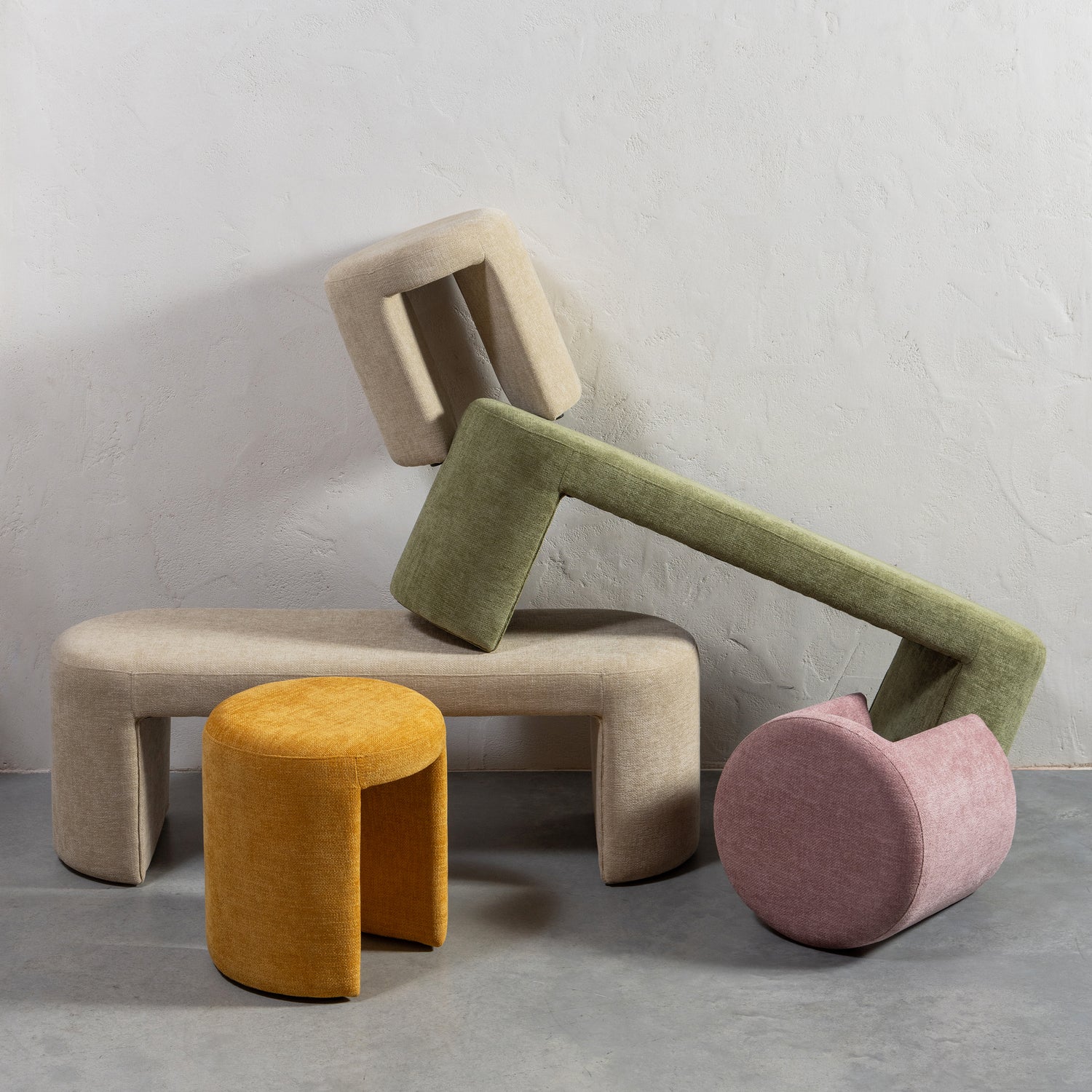 Halbank Jacob Chenille - Naturel - Afbeelding 2