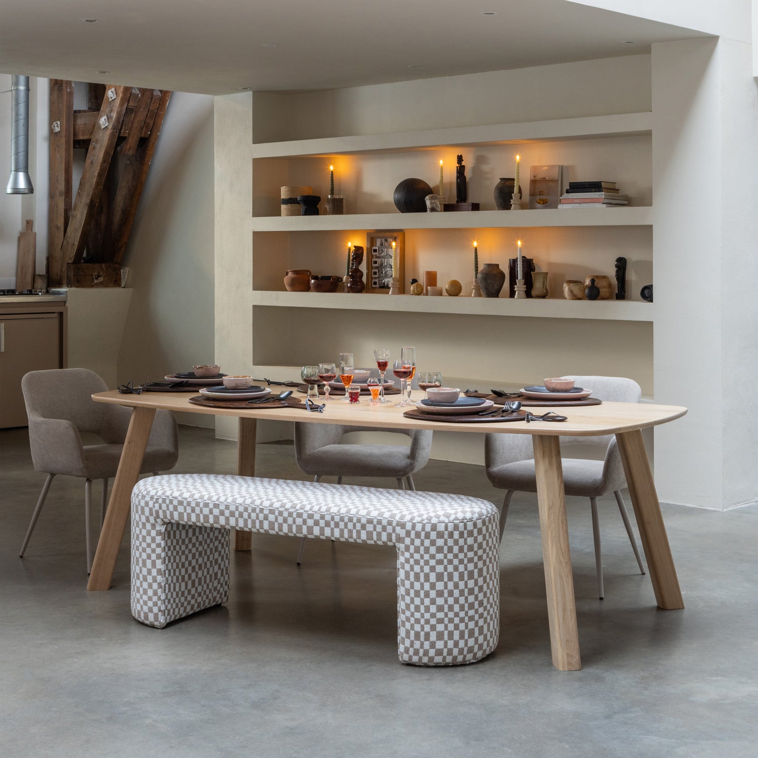 Deens Ovale Eettafel Tablo Eikenhout, Met Haarlem 4-standen poot - 220 cm - Transparant - Afbeelding 3