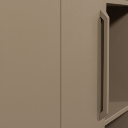 Opbergkast Lowen Grenenhout, 221 x 100cm, kleur Mud - Afbeelding 7