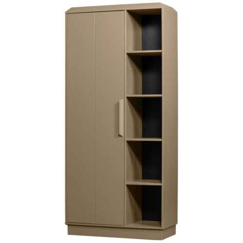 Opbergkast Lowen Grenenhout, 221 x 100cm, kleur Mud