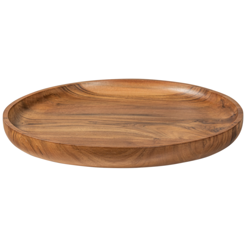 Yuki serveerplank rond acacia hout naturel - Afbeelding 4