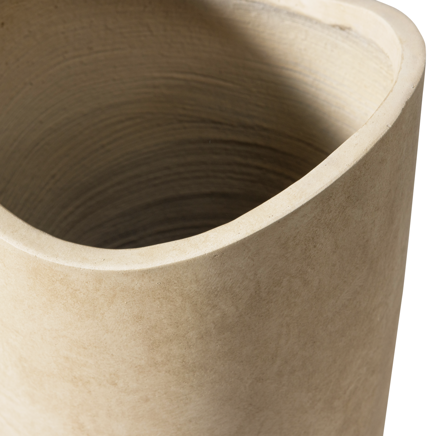Mosi vaas/plantenpot fiber clay beige 75xØ25cm - Afbeelding 5