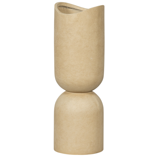 Mosi vaas/plantenpot fiber clay beige 75xØ25cm