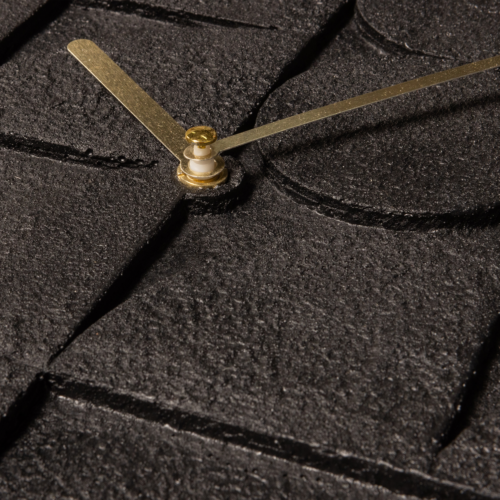 Zaria klok organisch design cement zwart - Afbeelding 3