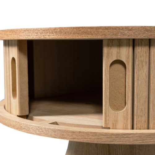 Rond Nachtkastje Karri Populierenhout, 38cm - Afbeelding 8