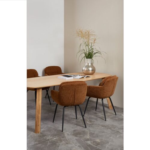 Deens Ovale Eettafel Tablo Eikenhout, Met Haarlem 4-standen poot - 220 cm - Transparant - Afbeelding 2