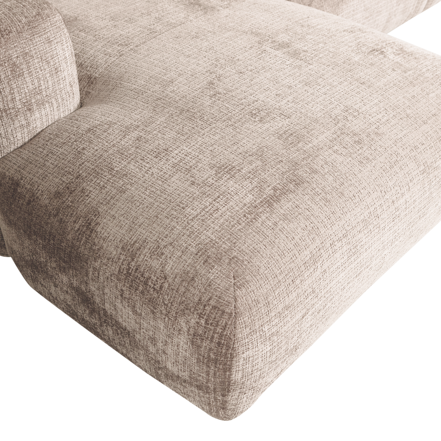 Cloud Loungebank links geweven chenille naturel - Afbeelding 6