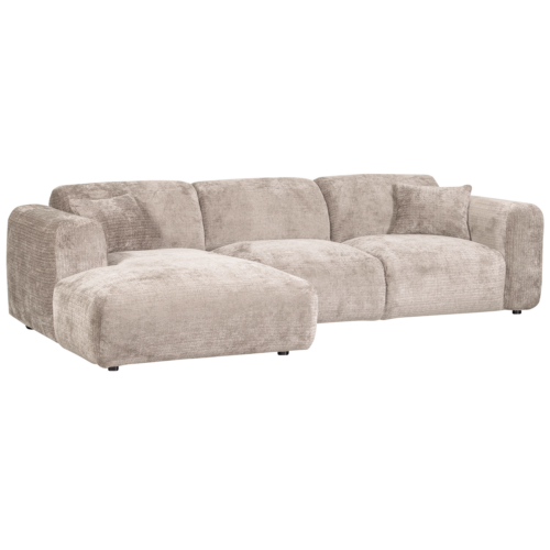 Cloud Loungebank links geweven chenille naturel - Afbeelding 3