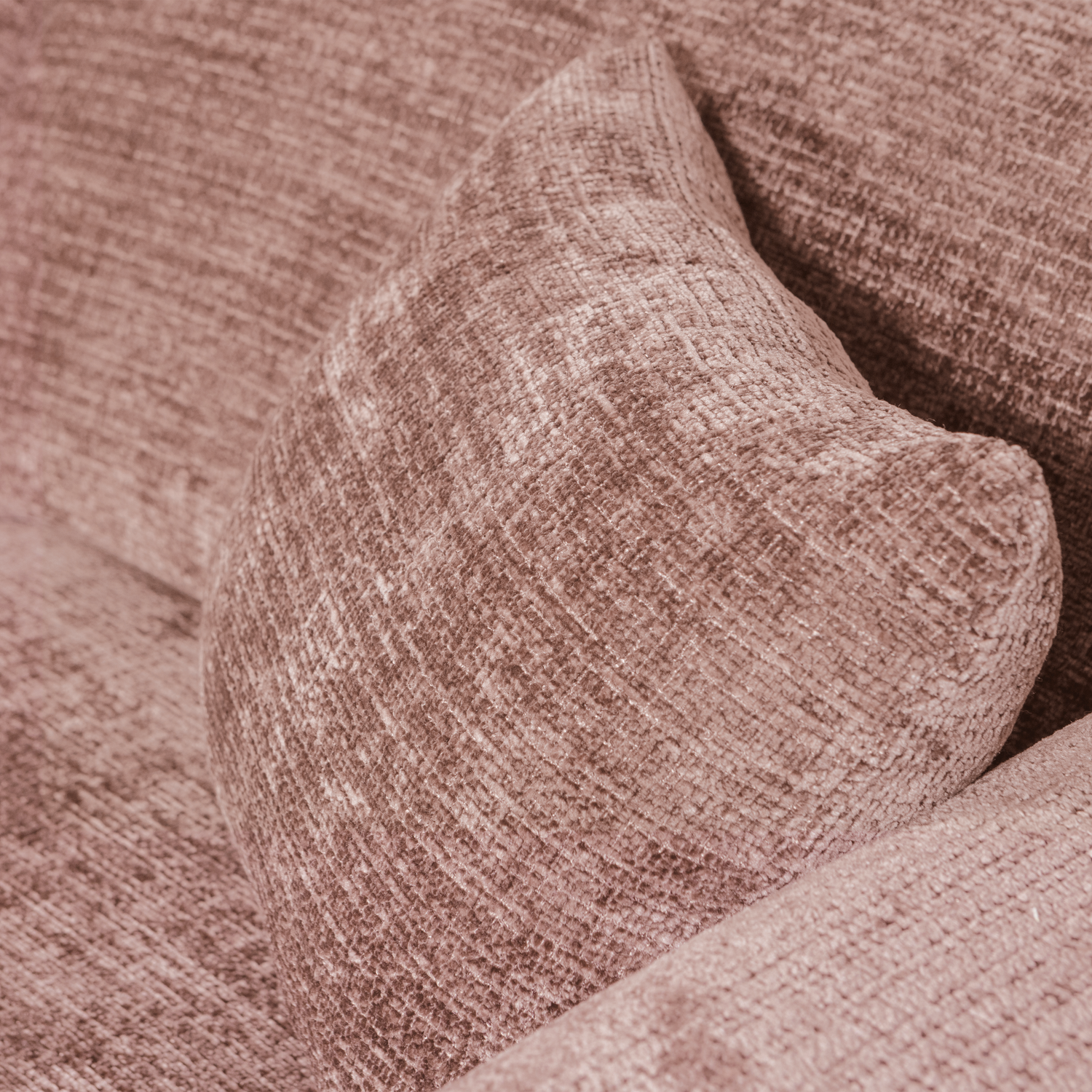 Cloud Loungebank links geweven chenille taupe/roze - Afbeelding 7