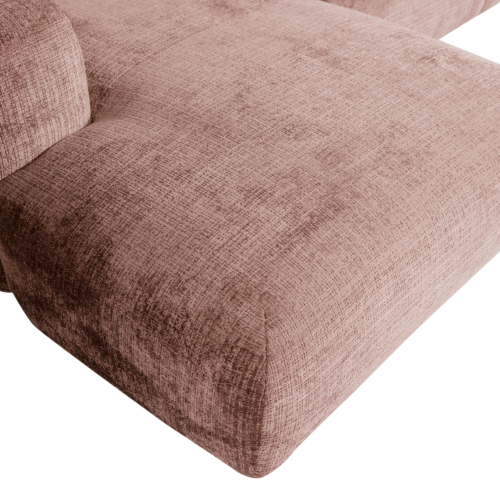 Cloud Loungebank links geweven chenille taupe/roze - Afbeelding 8