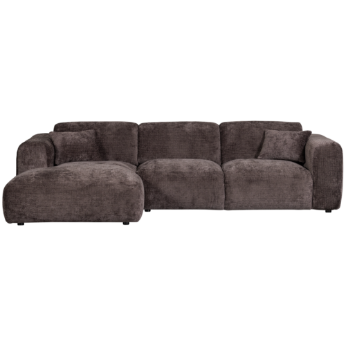 Cloud Loungebank links geweven chenille warm bruin - Afbeelding 4