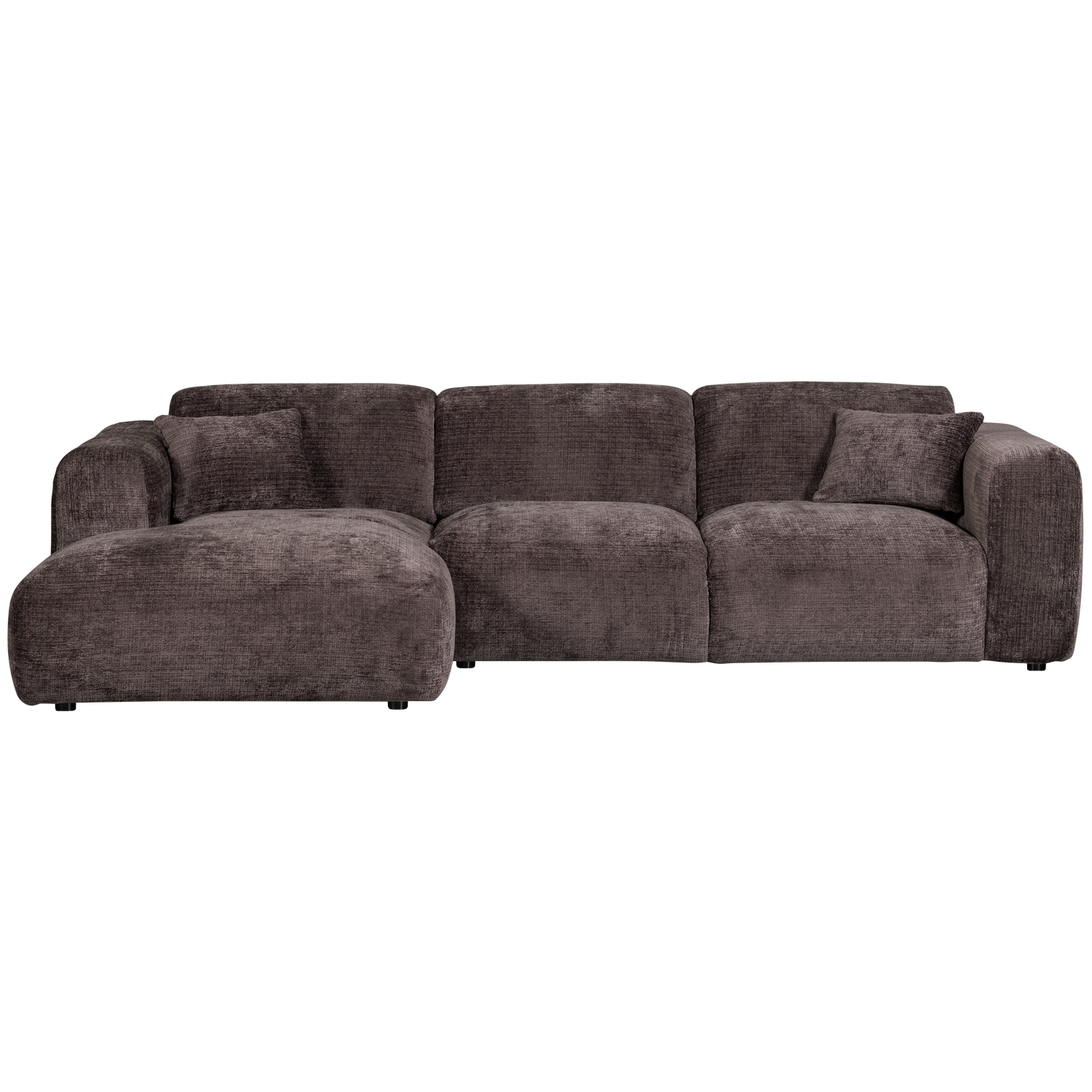 Cloud Loungebank links geweven chenille warm bruin - Afbeelding 4