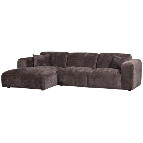 Cloud Loungebank links geweven chenille warm bruin
