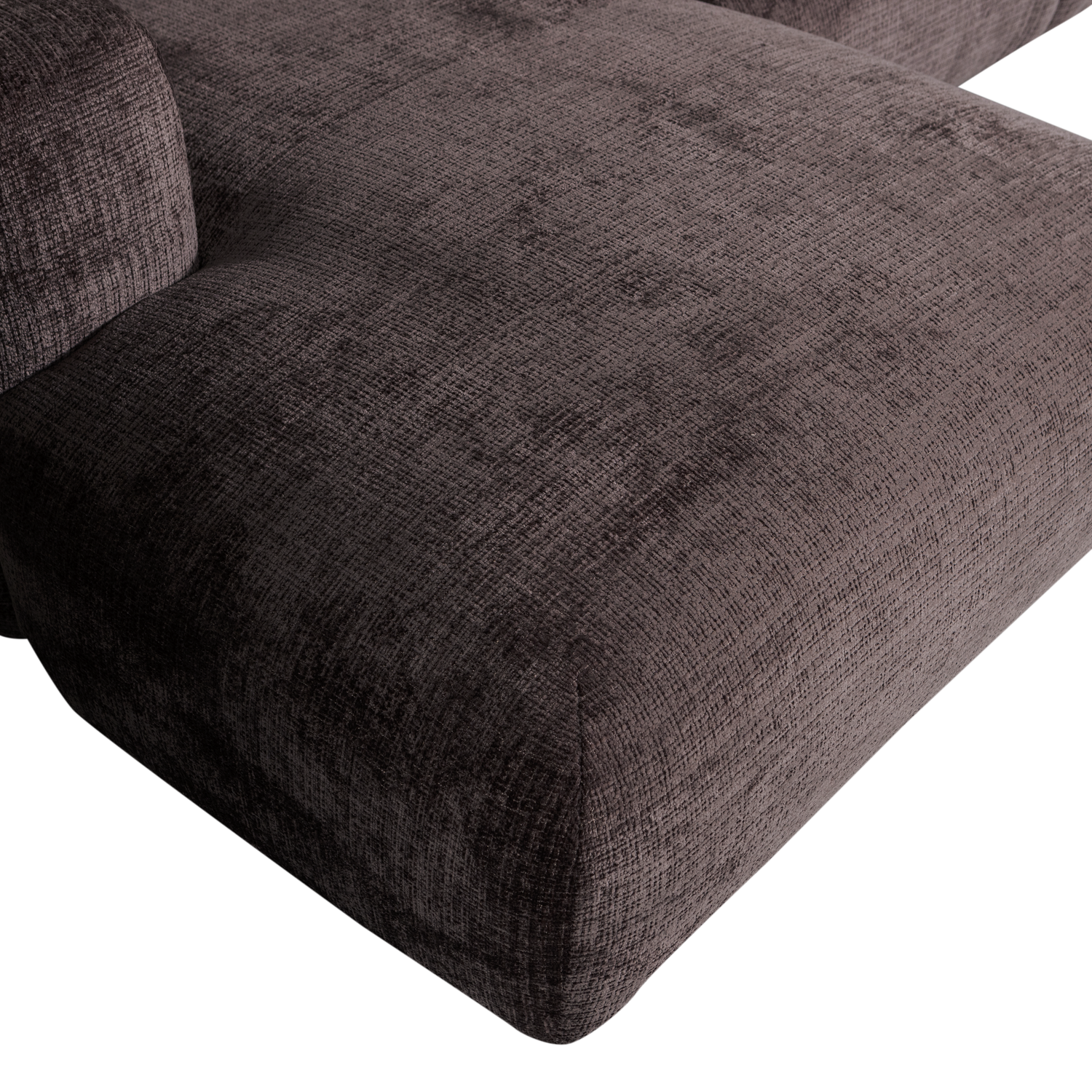 Cloud Loungebank links geweven chenille warm bruin - Afbeelding 8