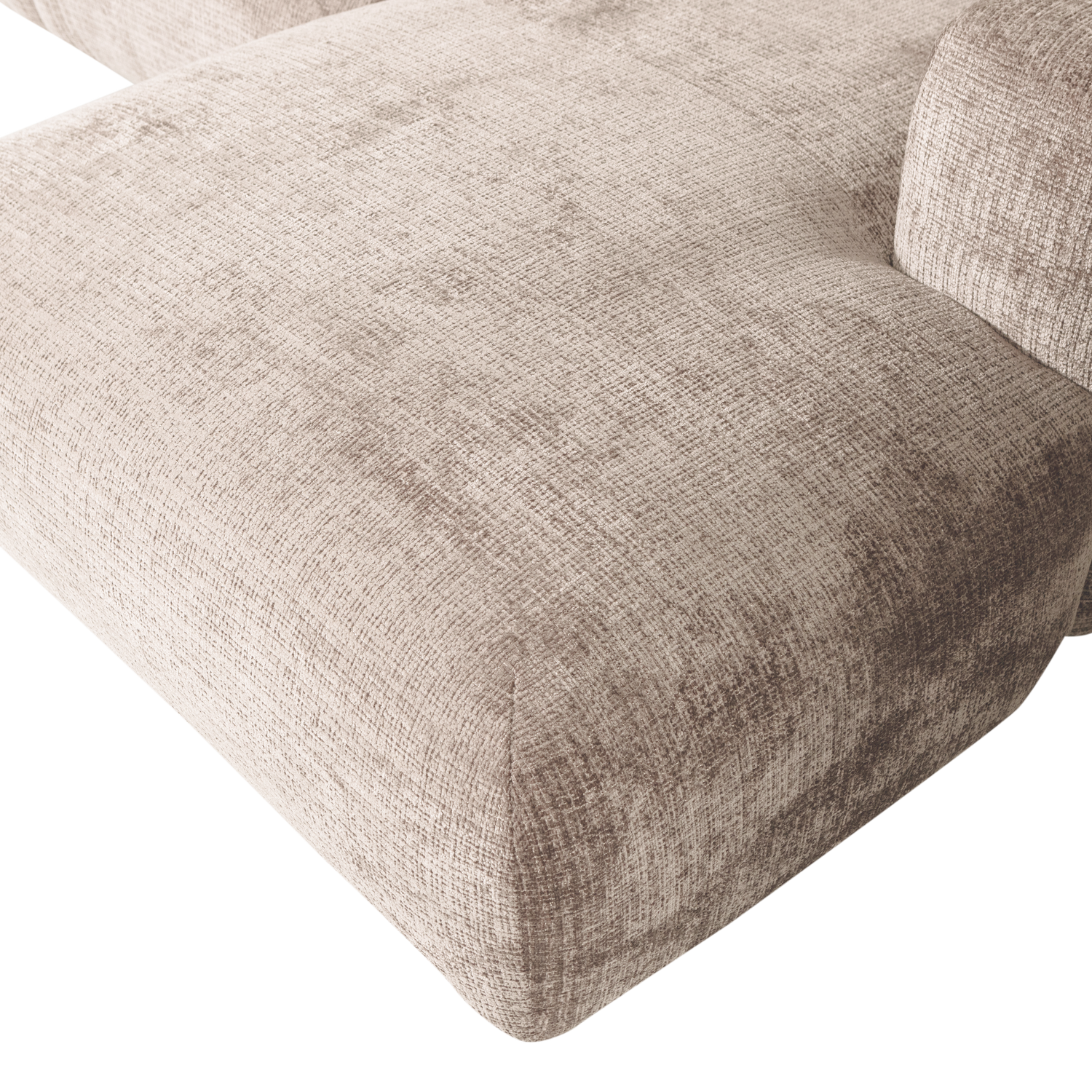 Cloud Loungebank rechts geweven chenille naturel - Afbeelding 6
