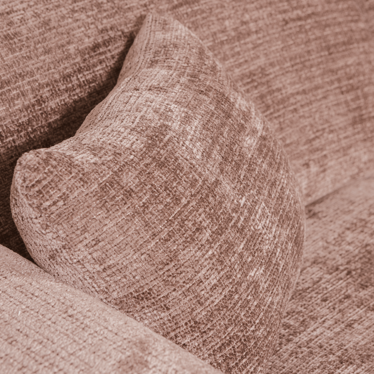 Cloud Loungebank rechts geweven chenille taupe/roze - Afbeelding 6