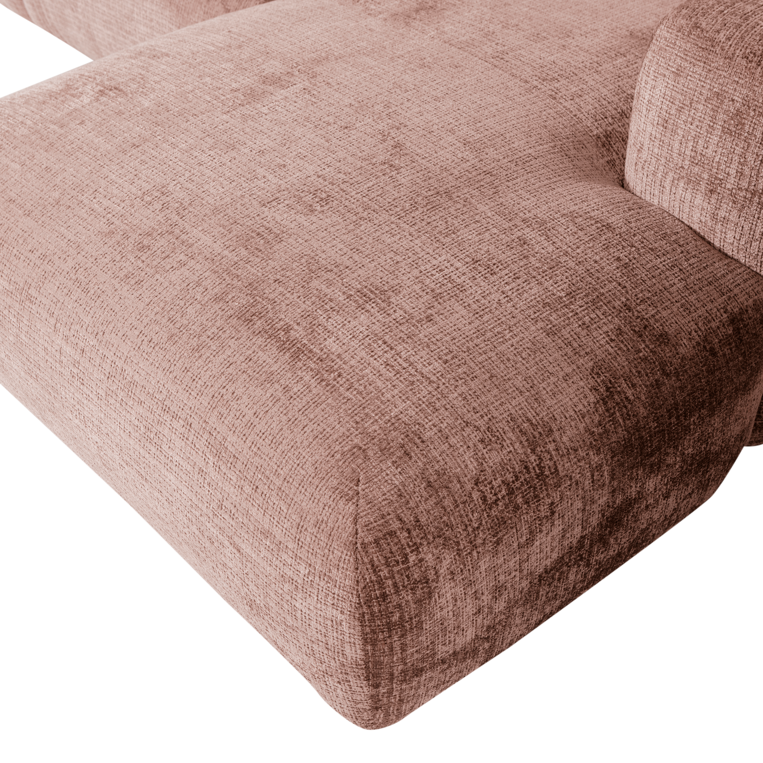 Cloud Loungebank rechts geweven chenille taupe/roze - Afbeelding 7