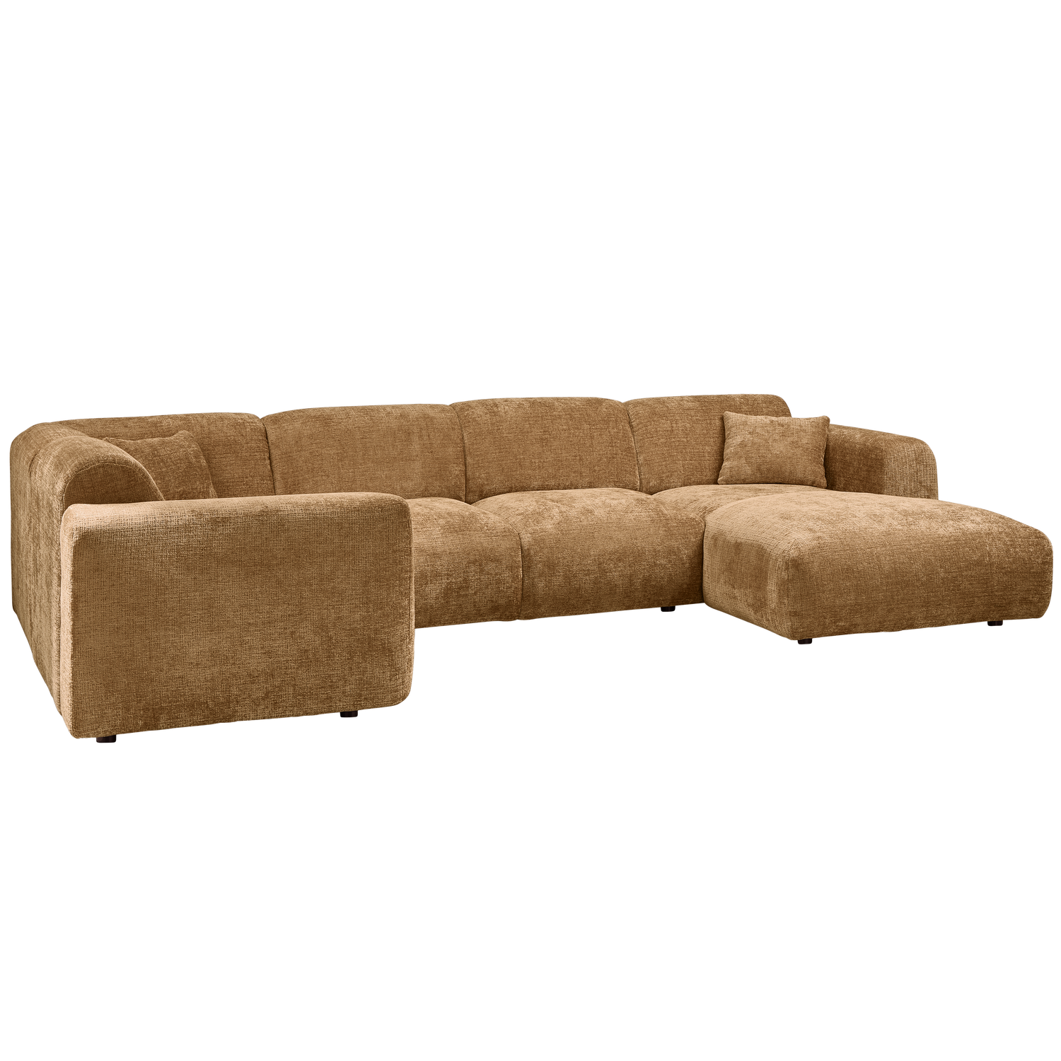 Cloud hoekbank links geweven chenille honinggeel - Afbeelding 3