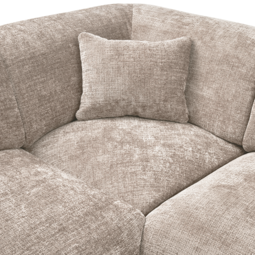 Cloud hoekbank links geweven chenille naturel - Afbeelding 5