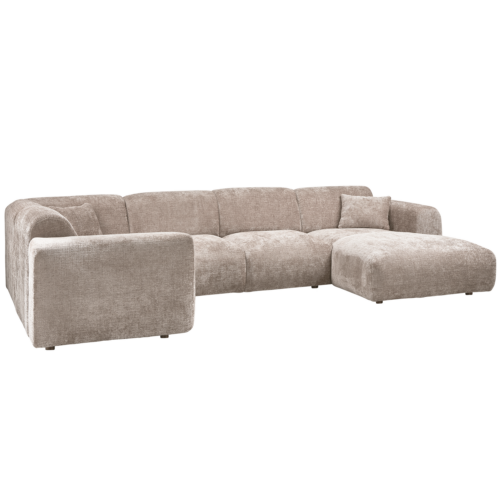 Cloud hoekbank links geweven chenille naturel - Afbeelding 3