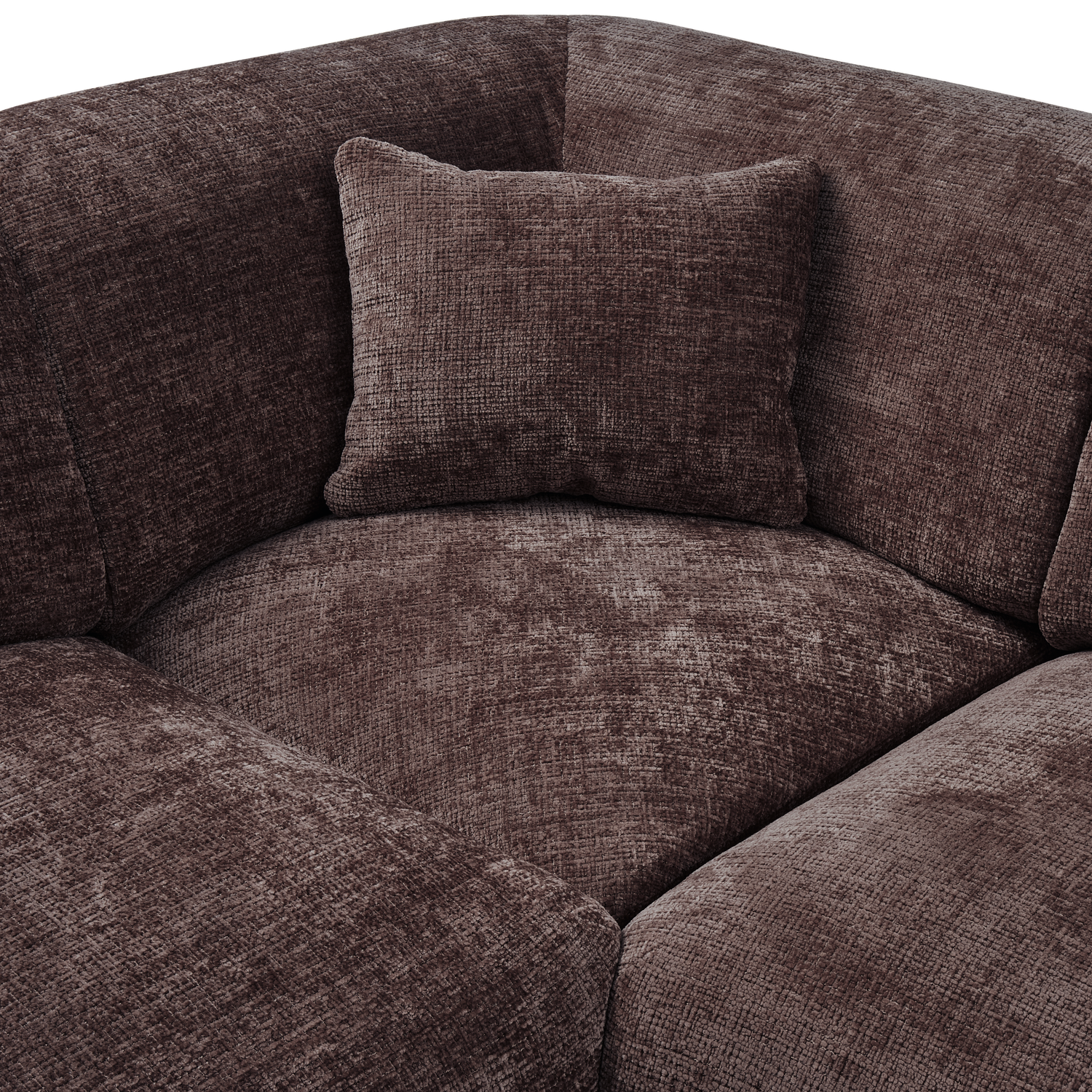 Cloud hoekbank links geweven chenille warm bruin - Afbeelding 6