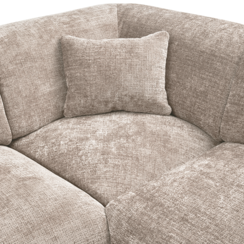 Cloud hoekbank rechts geweven chenille naturel - Afbeelding 5