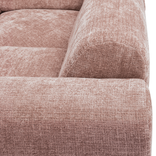 Cloud hoekbank rechts geweven chenille taupe/roze - Afbeelding 8