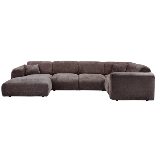 Cloud hoekbank rechts geweven chenille warm bruin - Afbeelding 3