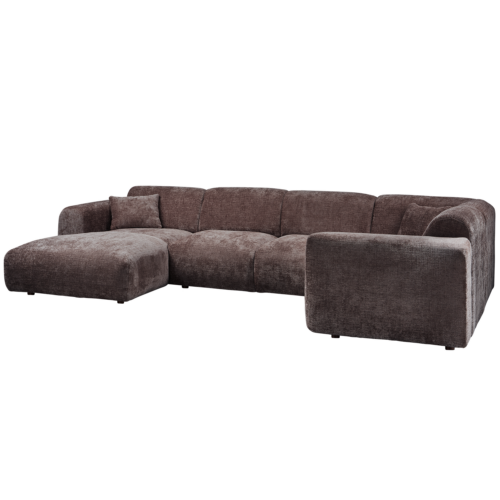 Cloud hoekbank rechts geweven chenille warm bruin - Afbeelding 4