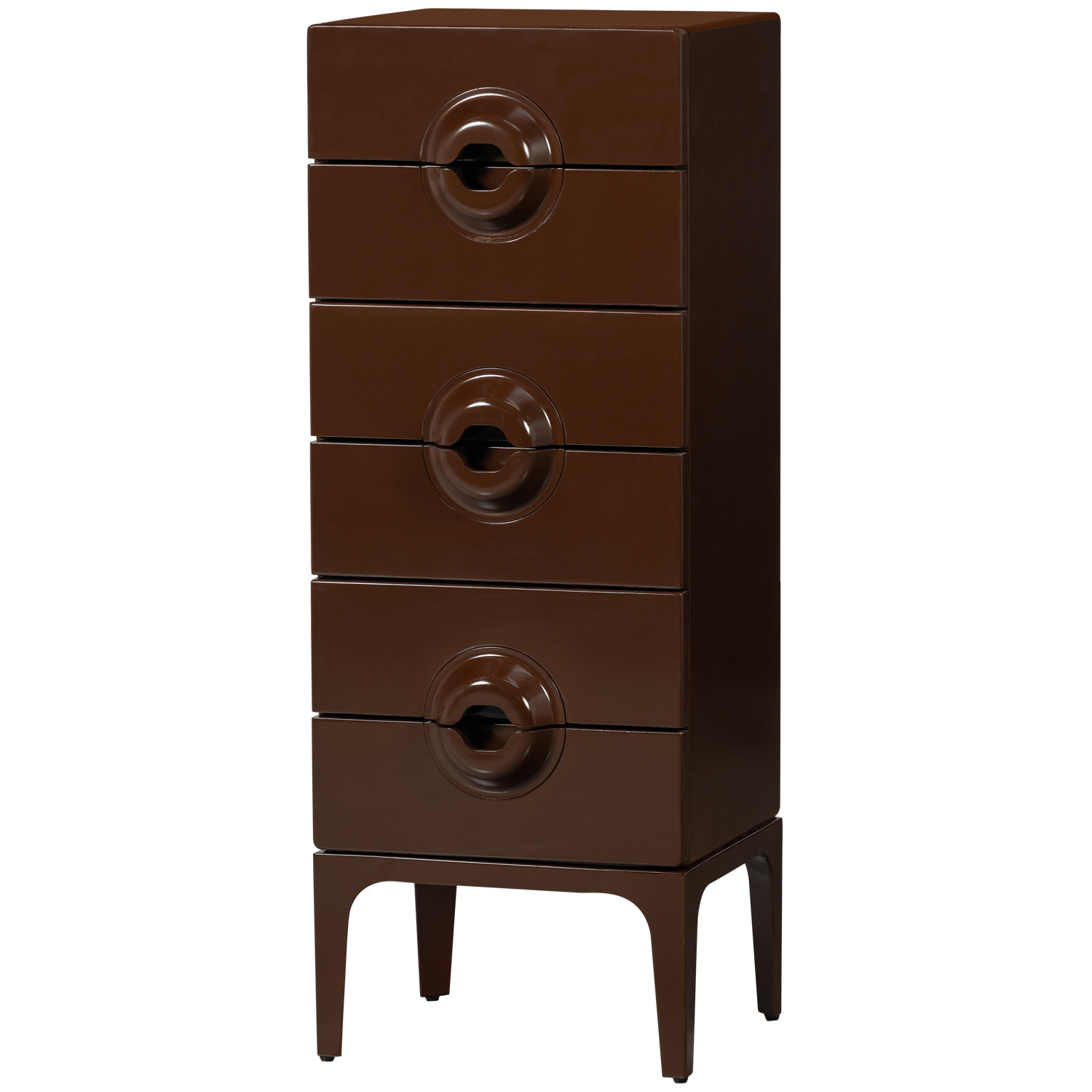 Ladenkast Merge Met 6 lades, kleur Bruin/Rood