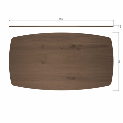 Deens Ovale Eettafel Tablo Eikenhout, Met Haarlem 4-standen poot - 180 cm - Cashmere Brown - Afbeelding 6