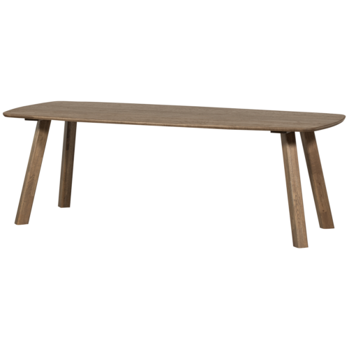 Deens Ovale Eettafel Tablo Eikenhout, Met Haarlem 4-standen poot - 220 cm - Cashmere Brown