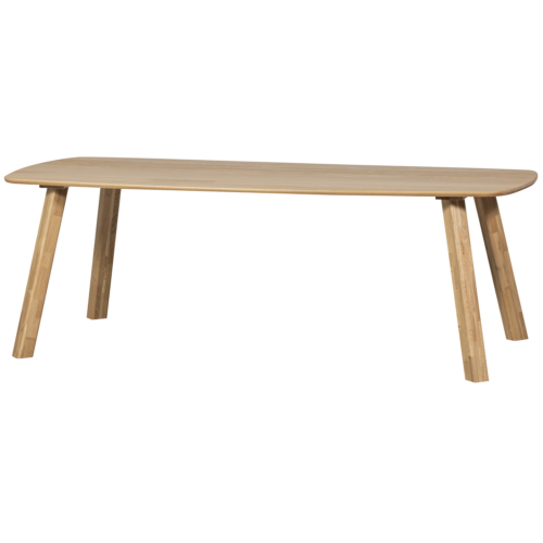 Deens Ovale Eettafel Tablo Eikenhout, Met Haarlem 4-standen poot - 220 cm - Transparant