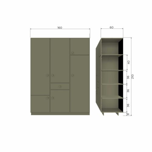 Alfie legplankenset t.b.v. kledingkasten grenen forest [fsc] - Afbeelding 6