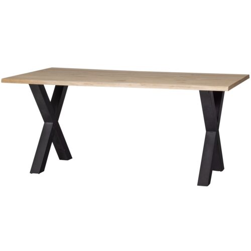 Boomstam Eettafel Tablo Eikenhout, met X-poot - 160cm
