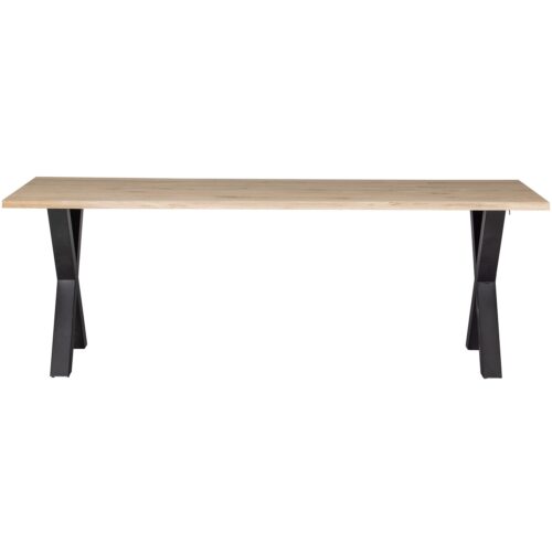 Boomstam Eettafel Tablo Eikenhout, met X-poot - 200cm