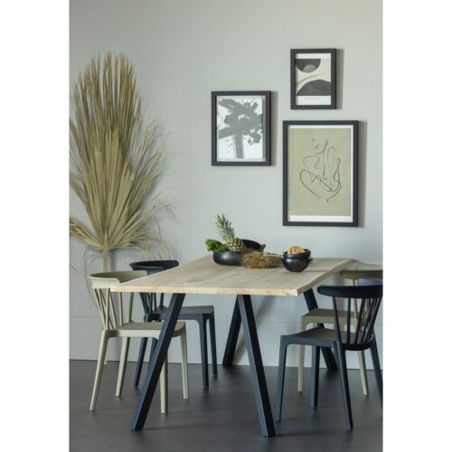 Boomstam Eettafel Tablo Eikenhout, met 2-standen poot - 200cm - Afbeelding 2