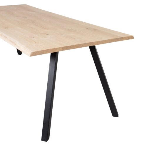 Boomstam Eettafel Tablo Eikenhout, met 2-standen poot - 200cm - Afbeelding 7