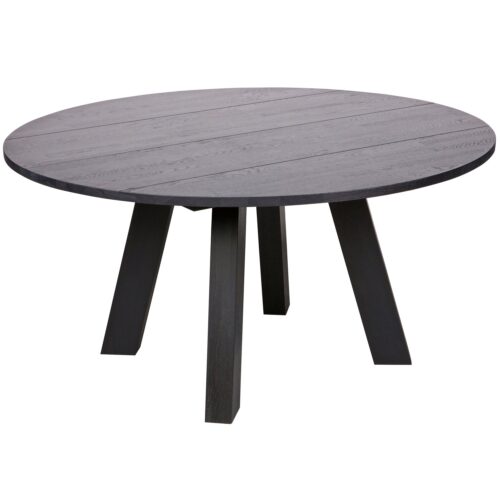 Ronde Eettafel Rhonda Eikenhout 150cm - Zwart