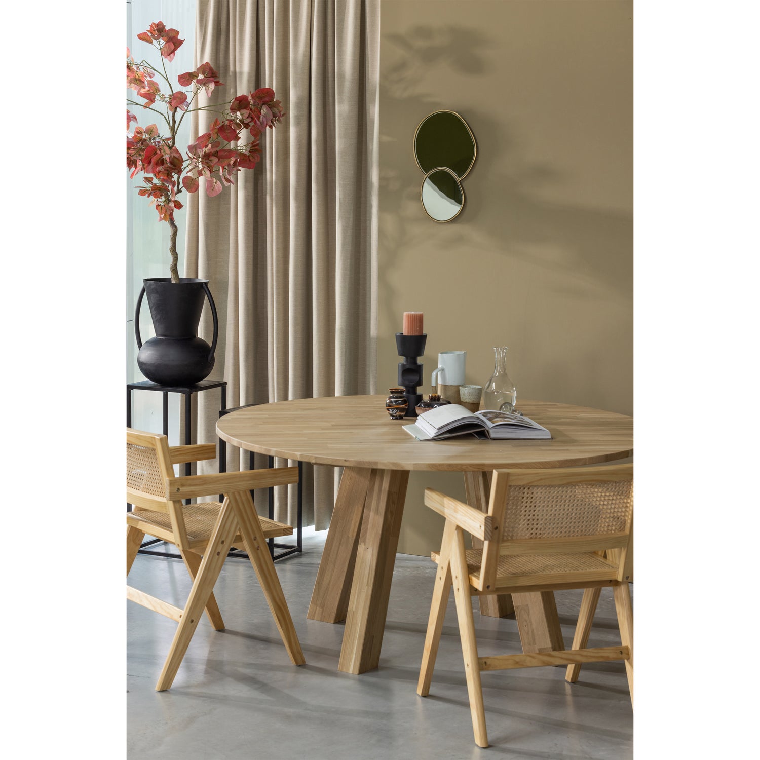 Ronde Eettafel Rhonda Eikenhout - 150 cm - Afbeelding 2