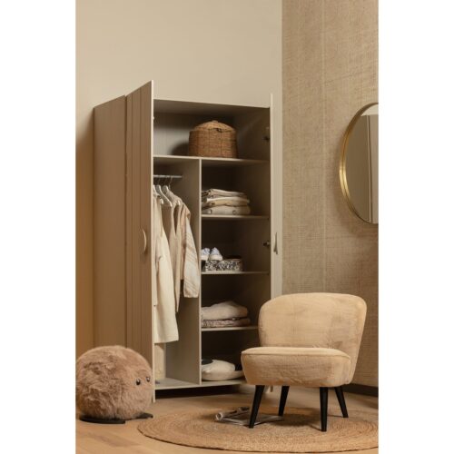 Kledingkast Noah Grenen, 2 deuren, kleur Dust - Afbeelding 2