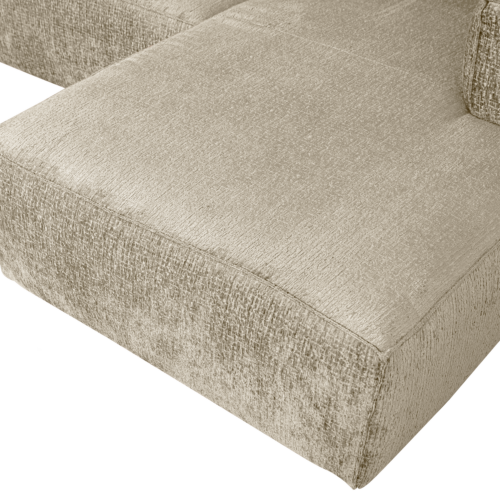 Bean hoekbank rechts structure velvet buttermilk - Afbeelding 4