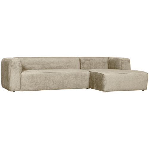 Bean hoekbank rechts structure velvet buttermilk