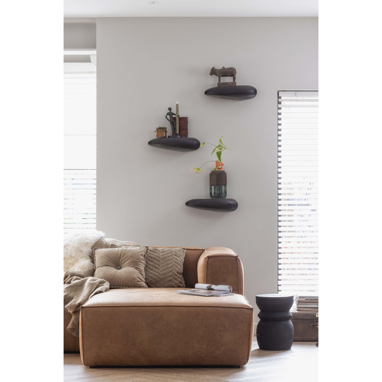 Bean hoekbank rechts cognac - Afbeelding 3