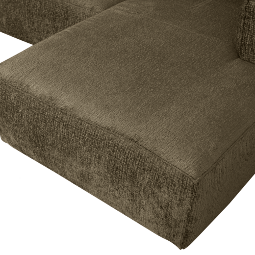 Bean hoekbank rechts structure velvet moss - Afbeelding 4