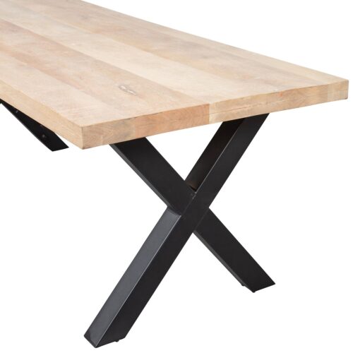 Eettafel Tablo Mangohout, met X-poot - 180 cm - Afbeelding 4