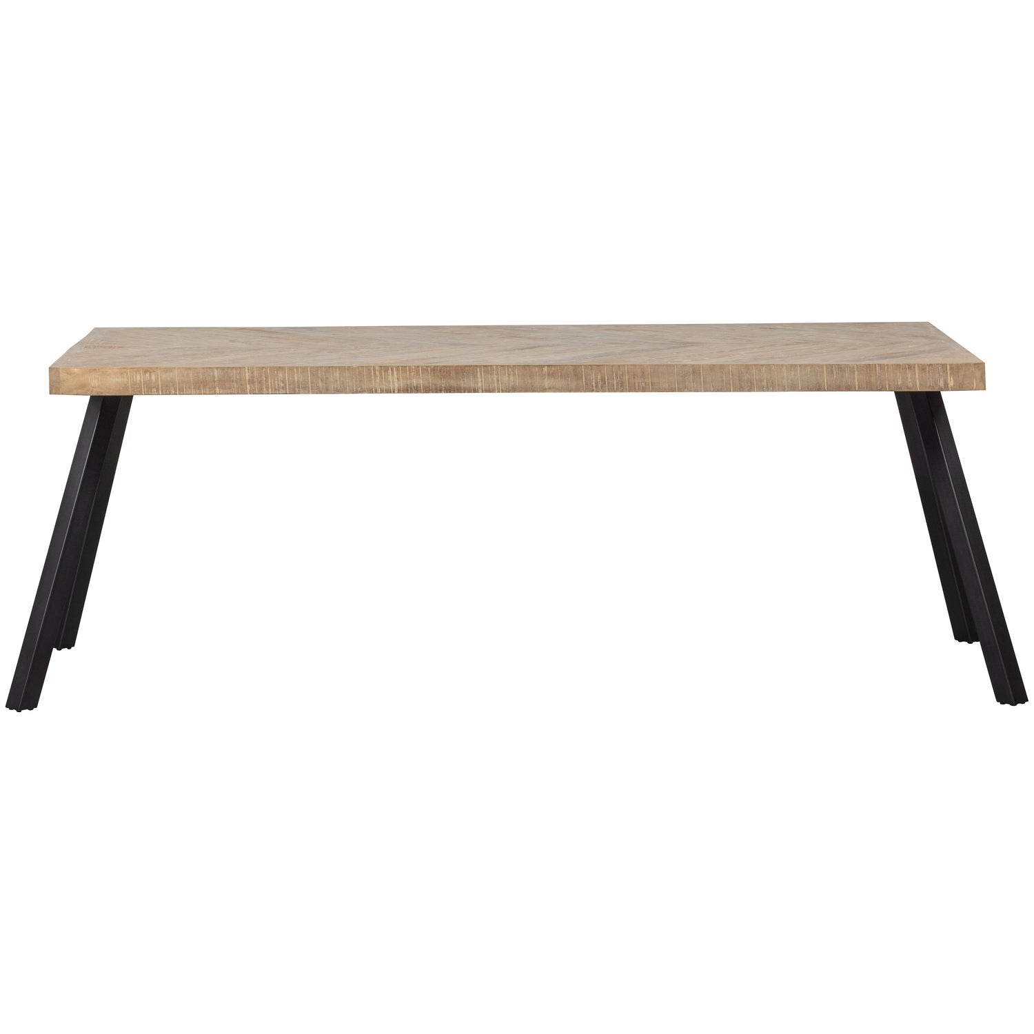 Eettafel Tablo Mangohout Visgraat, met 2-standen poot - 200cm - Afbeelding 3