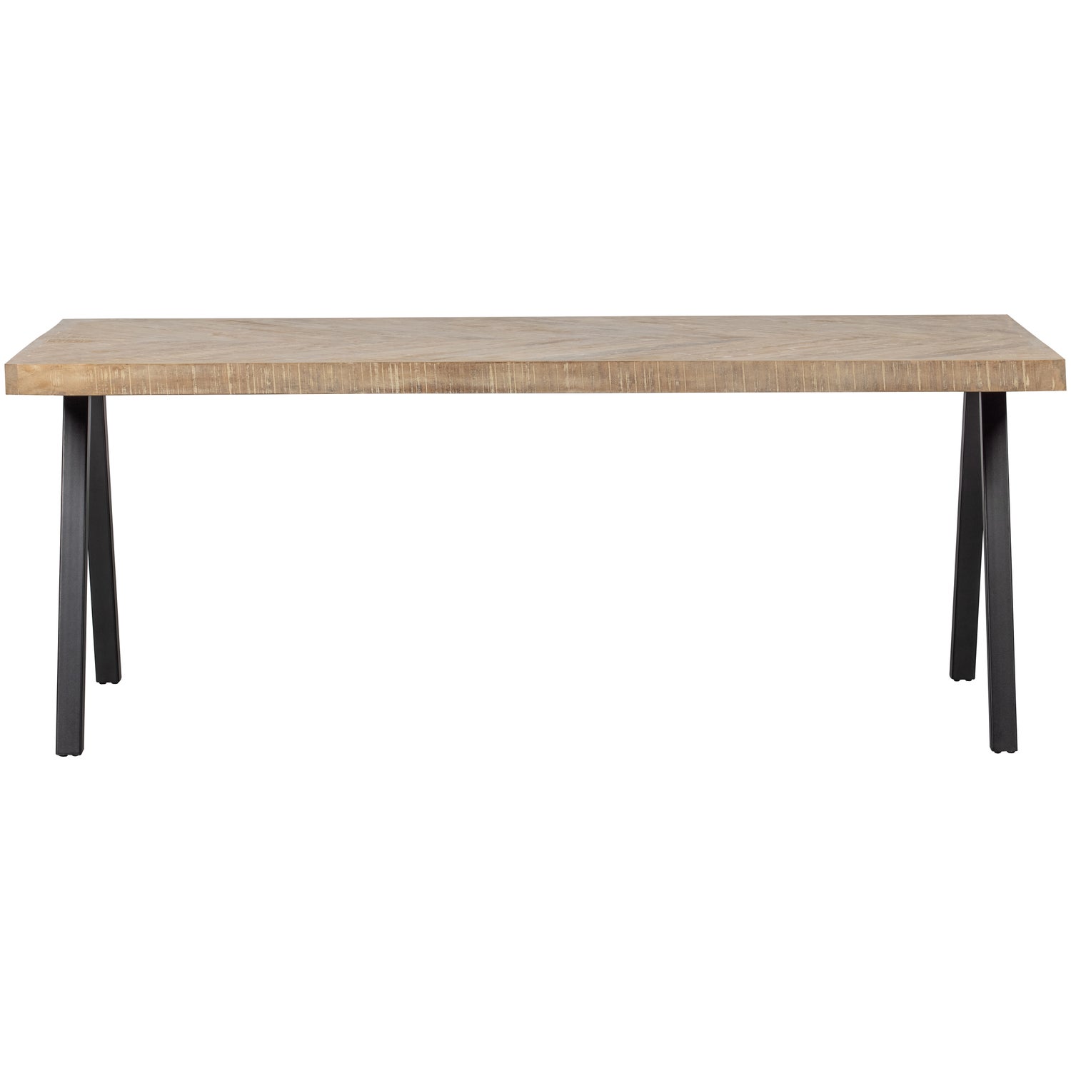 Eettafel Tablo Mangohout Visgraat, met 2-standen poot - 200cm - Afbeelding 4