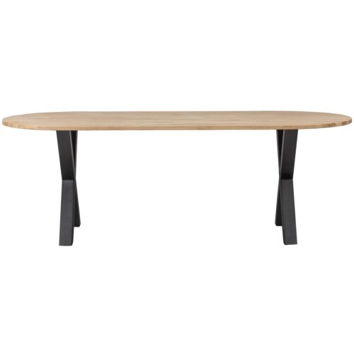 Ovale Eettafel Tablo met X-poot, 220 x 90cm - Afbeelding 2